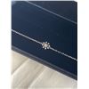 Image 2 : NEW PLATINUM PLATED 11.0MM SIMULATED DIAMOND (CZ) STARBURST BRACELET, ADJUSTABLE 7-8.5" LONG