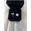 Image 3 : NEW 14K GOLD PLATED 4.0CT EACH PRINCESS CUT SIMULATED DIAMOND (CZ) STUD EARRINGS