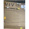 Image 2 : VIVO BLACK 60"X30" TABLE TOP AND WHITE ELECTRIC SINGLE MOTOR DESK FRAME