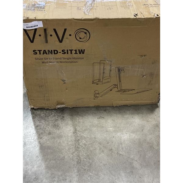 VIVO SLIVER SIT TO STAND SINGLE MONITOR WALL MOUNT WORKSTATION