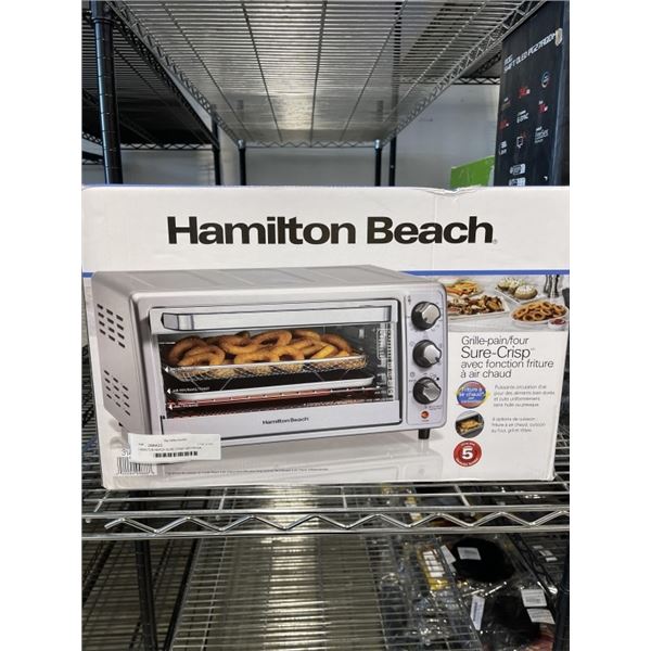 HAMILTON BEACH SURE-CRISP AIR FRYER TOASTER OVEN - TESTED WORKING, RETAIL $129