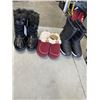 Image 1 : 3 NEW PAIRS OF WOMENS SIZE 6 BOOTS AND SLIPPERS
