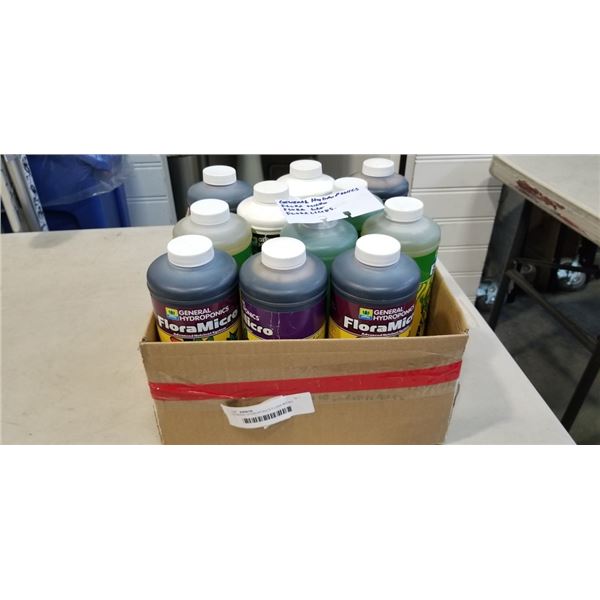 GENERAL HYDROPONICS FLORA MICRO FLORA GROW AND FLORAL LIQUIDS