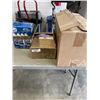 Image 1 : 3 BOXES OF CRAFT SUPPLIES, LANTERNS, PAPER, ETC