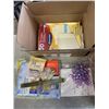 Image 5 : 3 BOXES OF CRAFT SUPPLIES, LANTERNS, PAPER, ETC