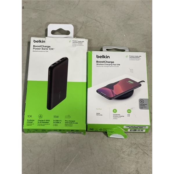 BELKIN BOOSTCHARGE POWER BANK 10K AND BELKIN BOOSTCHAGE WIRELESS CHARGING PAD 10W