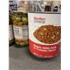 Image 2 : LOT OF NEW FOOD BEANSWITH TOMATO SAUCE HASH BROWNS AND A JAR OLIVES JAR OF PICKED ASPAGUS