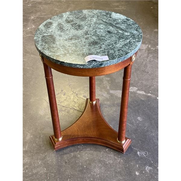 ROUND MARBLE TOP SIDE TABLE