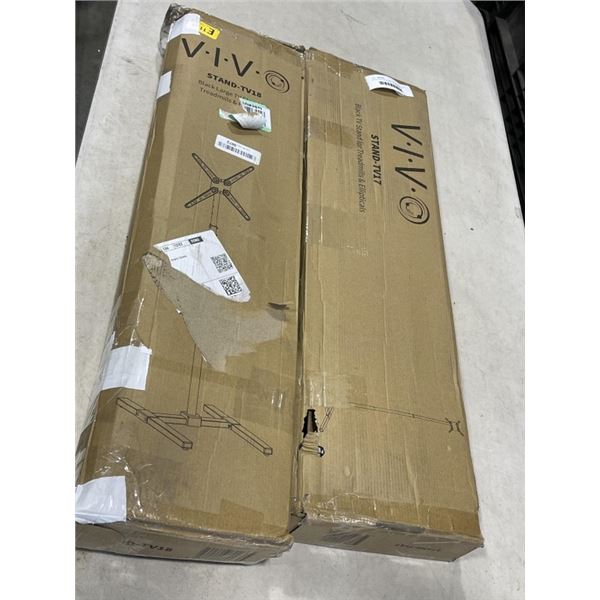VIVO BLACK TV STAND FOR TREADMILLS AND ELIPITCALS & VIVO LARGE BLACK FLOOR STAND