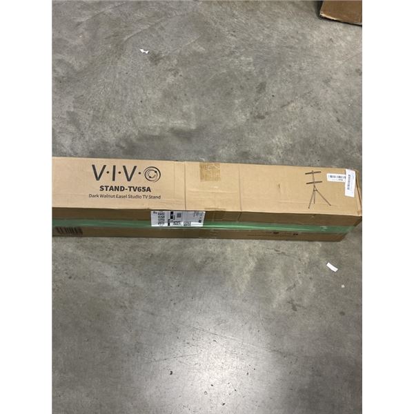 VIVO DARK WALNUT EASEL STUDIO TV STAND