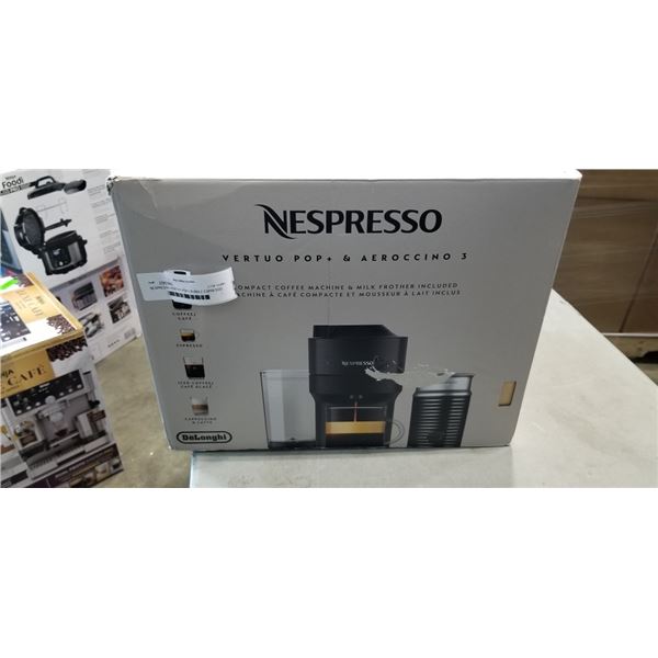 NESPRESSO VERTUO POP+ BUNDLE ESPRESSO MACHINE AND FROTHER - TESTED WORKING