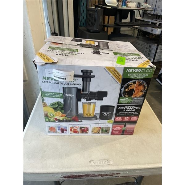 NINJA NEVER CLOG COLD PRESS JUICER - TESTED WORKING, RETAIL $189