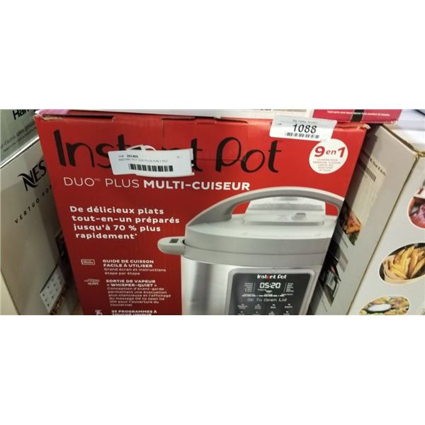 INSTANT POT DUO PLUS 9-IN-1 6QT ELECTRIC PRESSURE COOKER - TESTED WORKING, RETAIL $199