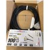 Image 1 : AS NEW INDOOR \OUTDOOR 3-OUTLET HEAVY DUTY LIGHTED 100FT 12AWG 15AMP AND 125 VOLTS 1875WATTS BLACK C