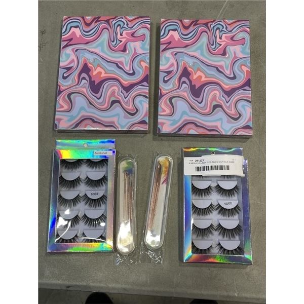 4 NEW EYELASH KITS AND 2 PIMPLE POPPER KITS