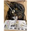 Image 1 : INDOOR\OUTDOOR 3-OUTLET HEAVY DUTY 100FT 12AWG 15AMP 125VOLTS BLACK EXTENTION CORD