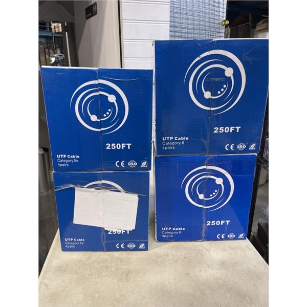 VIVO UTP CABLE CATEGORY 6 AND CATEGORY 5E 250 FT EACH 100FT TOTAL