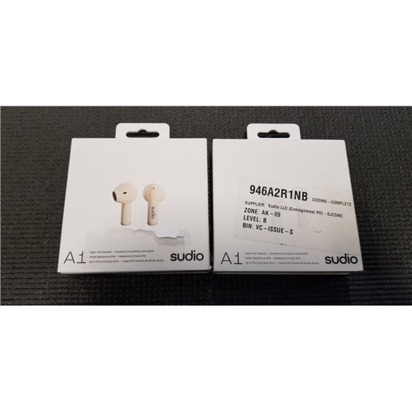 2 PAIRS OF A1 OPEN EAR BLUETOOTH EARBUDS