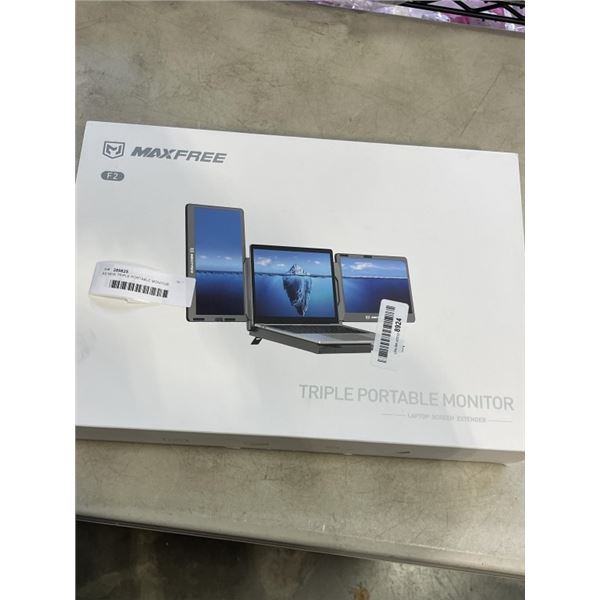 AS NEW TRIPLE PORTABLE MONITOR LAPTOP SCREEN EXTENDER