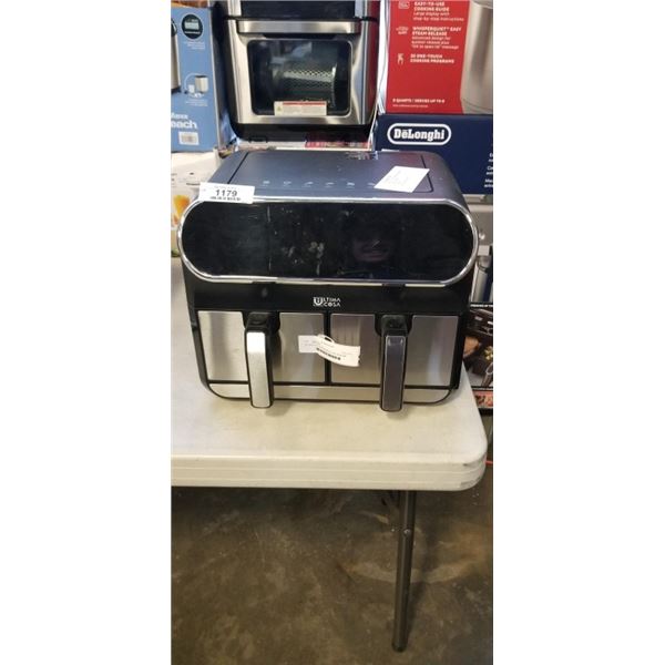 AS NEW ULTIMA COSA  8.5QT DIGITAL DUAL ZONE AIR FRYER - TESTED WORKING, RETAIL $299