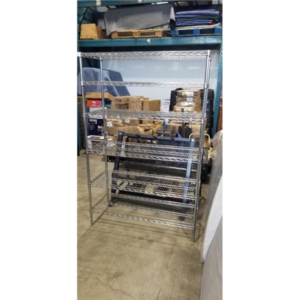 METAL  RACK WITH 6 SHELVES