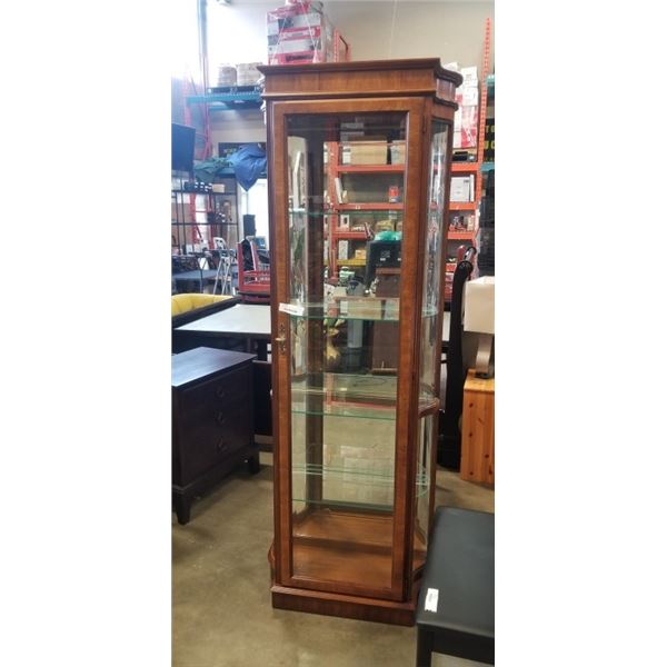 APPROX 6.5FT GLASS FRONT DISPLAY CABINET