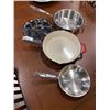 Image 1 : 2 ALL CLAD PANS  AND CAST IRON PAN