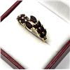 Image 2 : GOLD PLATED STERLING SILVER NATURAL GARNET (2.10CT) RING, SIZE 6.5, W/A $385.00. GARNET IS THE BIRTH