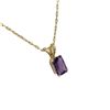Image 3 : 14KT YELLOW GOLD NATURAL AMETHYST PENDANT WITH GOLD PLATED STERLING SILVER CHAIN, RETAIL $400.00.