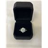 Image 2 : 5.00 CT GRA CERTIFIED ROUND BRILLIANT CUT MOISSANITE STONE VVS D COLOR SET IN CENTER WITH 14 ROUND B