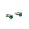 Image 3 : STERLING SILVER NATURAL GREEN ONYX (2CT) WITH CZ (0.25CT) EARRINGS, W/A $380.00.