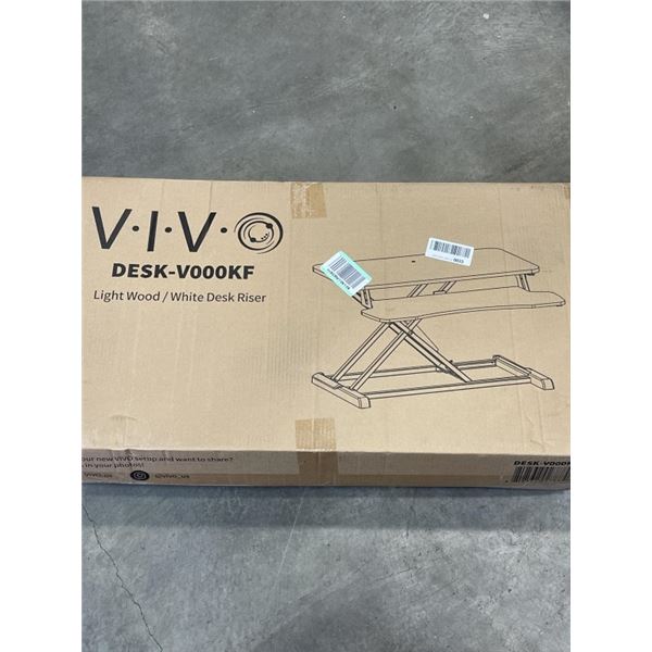 VIVO WHITE /LIGHTWOOD DESK RISER