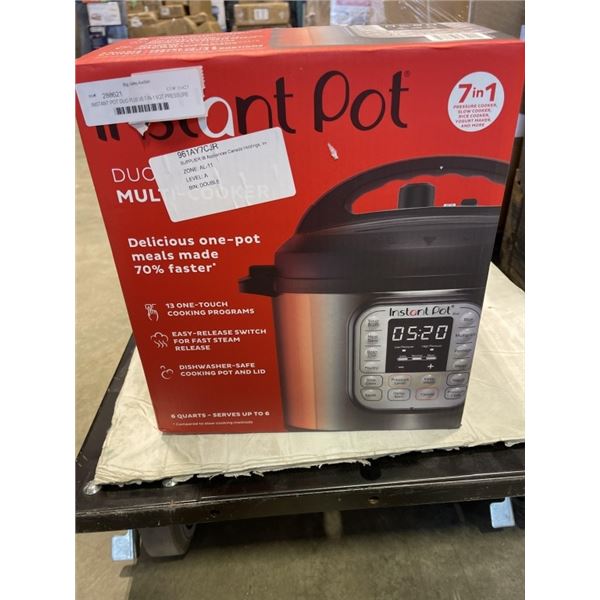 INSTANT POT DUO PLUS V5 7-IN-1 6QT PRESSURE COOKER - TESTED WORKING, RETAIL $159