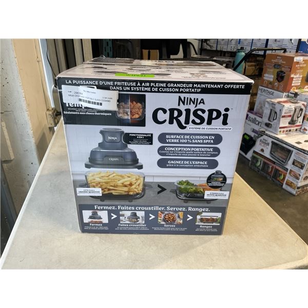 NINJA CRISPI 4-IN-1 PORTABLE GLASS COOKING SYSTEM - TESTED WROKING, RETAIL $189