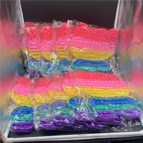 10 NEW JUMBO HELLO KITTY 12 IN FIDGIT POPPER SILICONE FIGURES