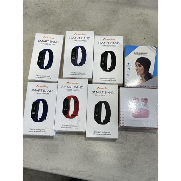 LOT OF NEW WIRELESS AIRBUDS PRO AND HEADBAND HEADPHONES