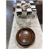 Image 1 : VINTAGE FONDUE SET AND WOODEN AND GLASS SERVING BOWLS