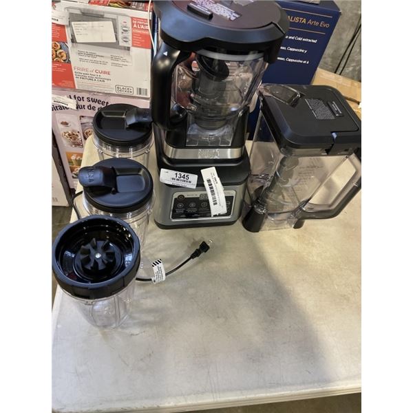 AS NEW NINJA DETECT POWER KITCHEN SYSTEM 2L 1700W STAND BLENDER W/ NINJA CUPS - TESTED WORKING, RETA