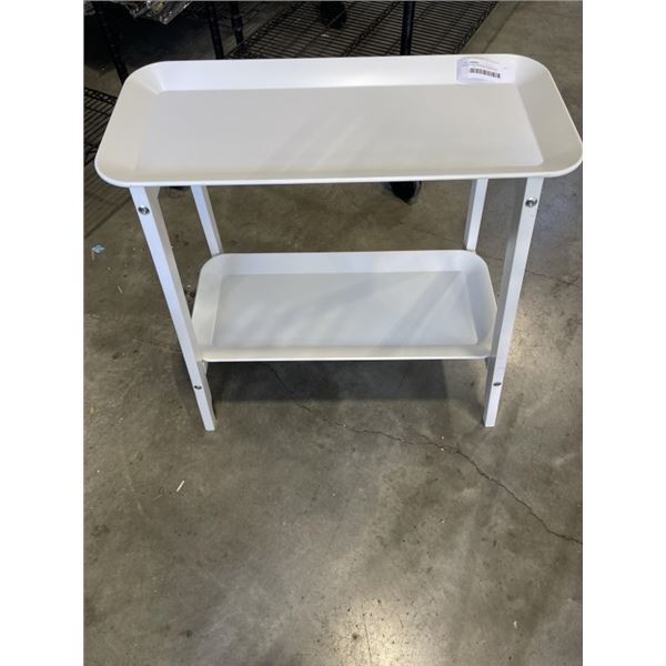 WHITE IKEA SERVING STAND WITH REMOVEABLE TRAYS