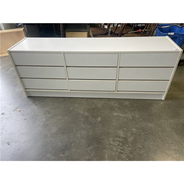 WHITE 9 DRAWER DRESSER