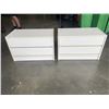 Image 1 : PAIR OF WHITE 2 DRAWER NIGHT STANDS
