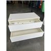 Image 5 : PAIR OF WHITE 2 DRAWER NIGHT STANDS