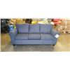Image 1 : AS NEW MINHAS UPHOLSTERED SOFA, BACK HAS BROKEN FRAME, STILL USEABLE, DOES NOT AFFECT INTEGRITY