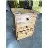 Image 4 : PINE 3 DRAWER ENDTABLE AND TABLE LAMP