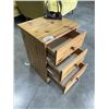 Image 5 : PINE 3 DRAWER ENDTABLE AND TABLE LAMP
