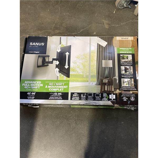 SANUS SUPER SLIM 40"-90" FULL MOTION TV WALL MOUNT, RETAIL $369