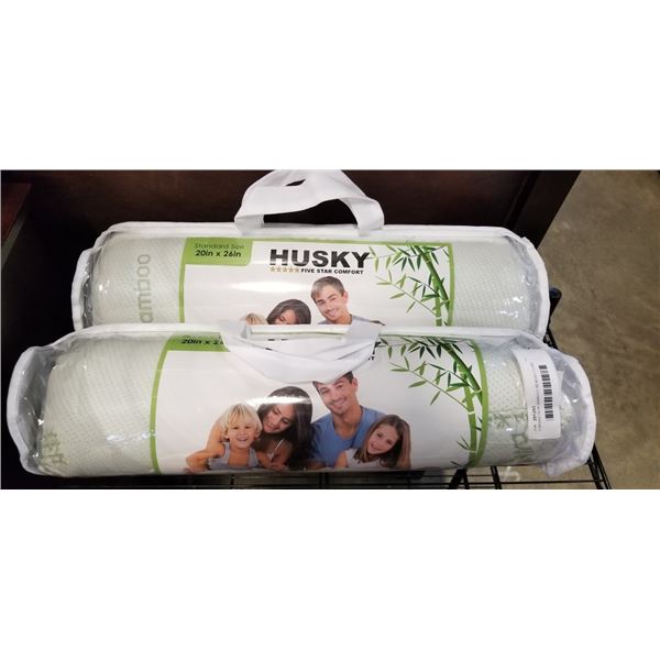 2 BRAND NEW BAMBOO MEMORY FOAM PILLOW - HYPOALLERGENIC, BREATHABLE, AND MACHINE WASHABLE