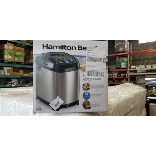 HAMILTON BEACH ARTISAN DOUGH AND BREAD MAKER - TESTED WORKING, RETAIL $149