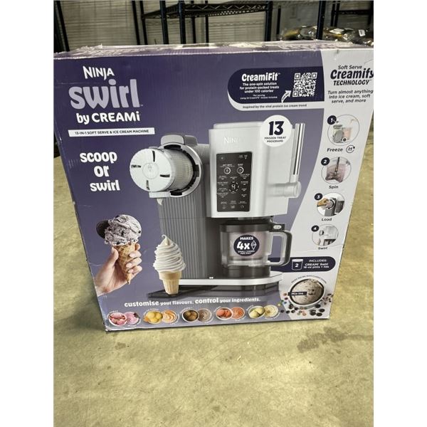 NINJA CREAMI SWIRL ICE CREAM MAKER - TESTED WORKING, RETAIL $429
