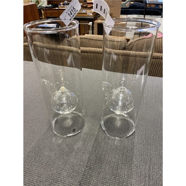 BLOWN GLASS OIL LANTERNS